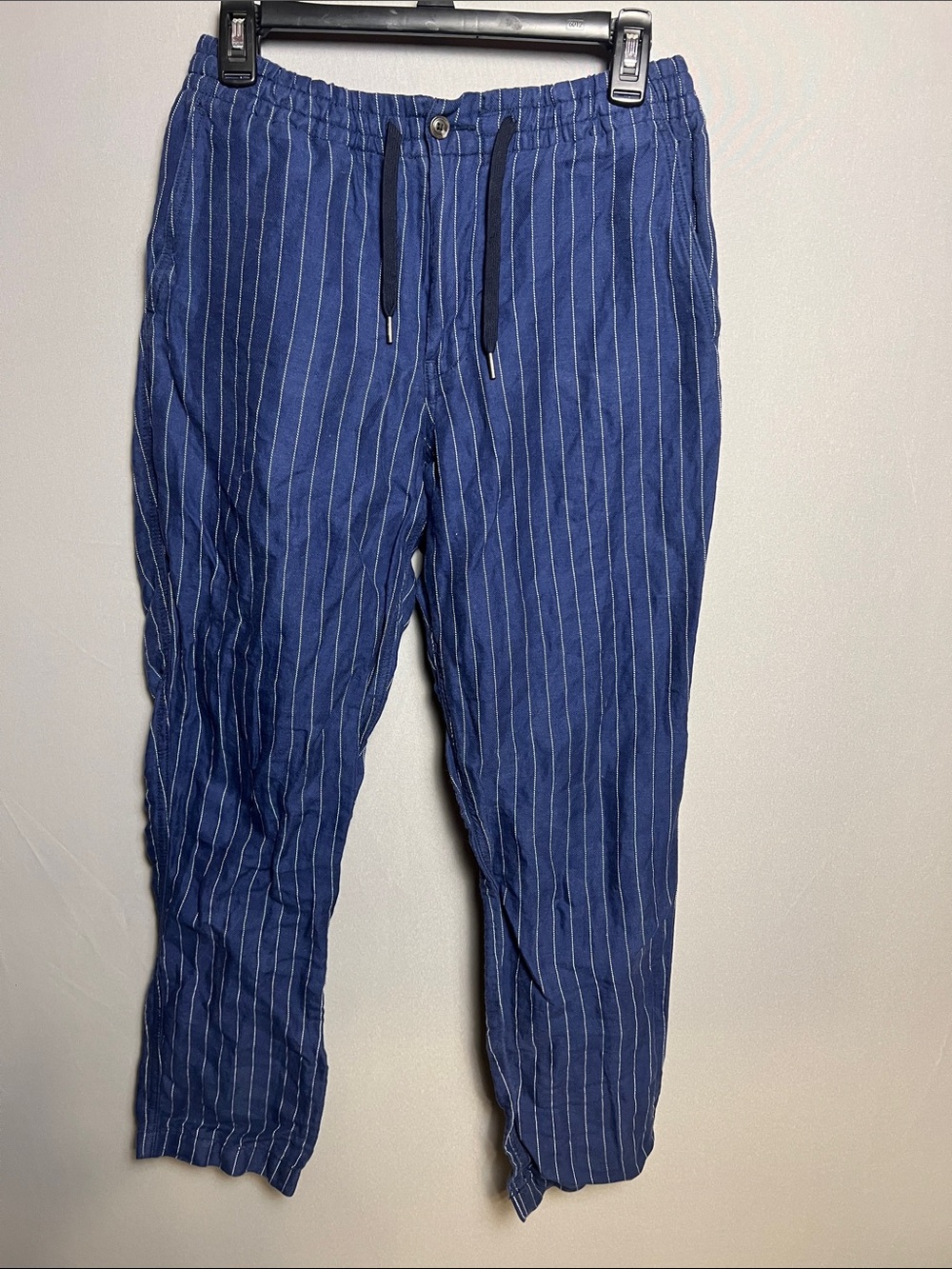 Polo by Ralph Lauren Blue Pinstripe Drawstring Chinos elastic waist